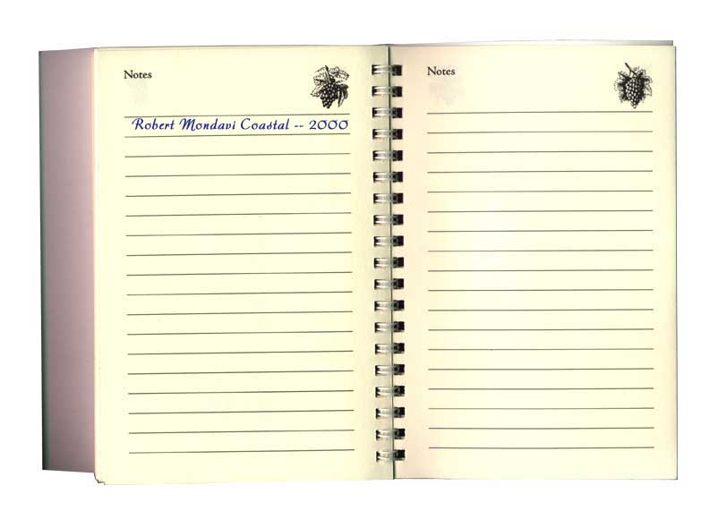Bacchus Wine Notebook Archive Index