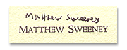 Matthew Sweeney's Signature